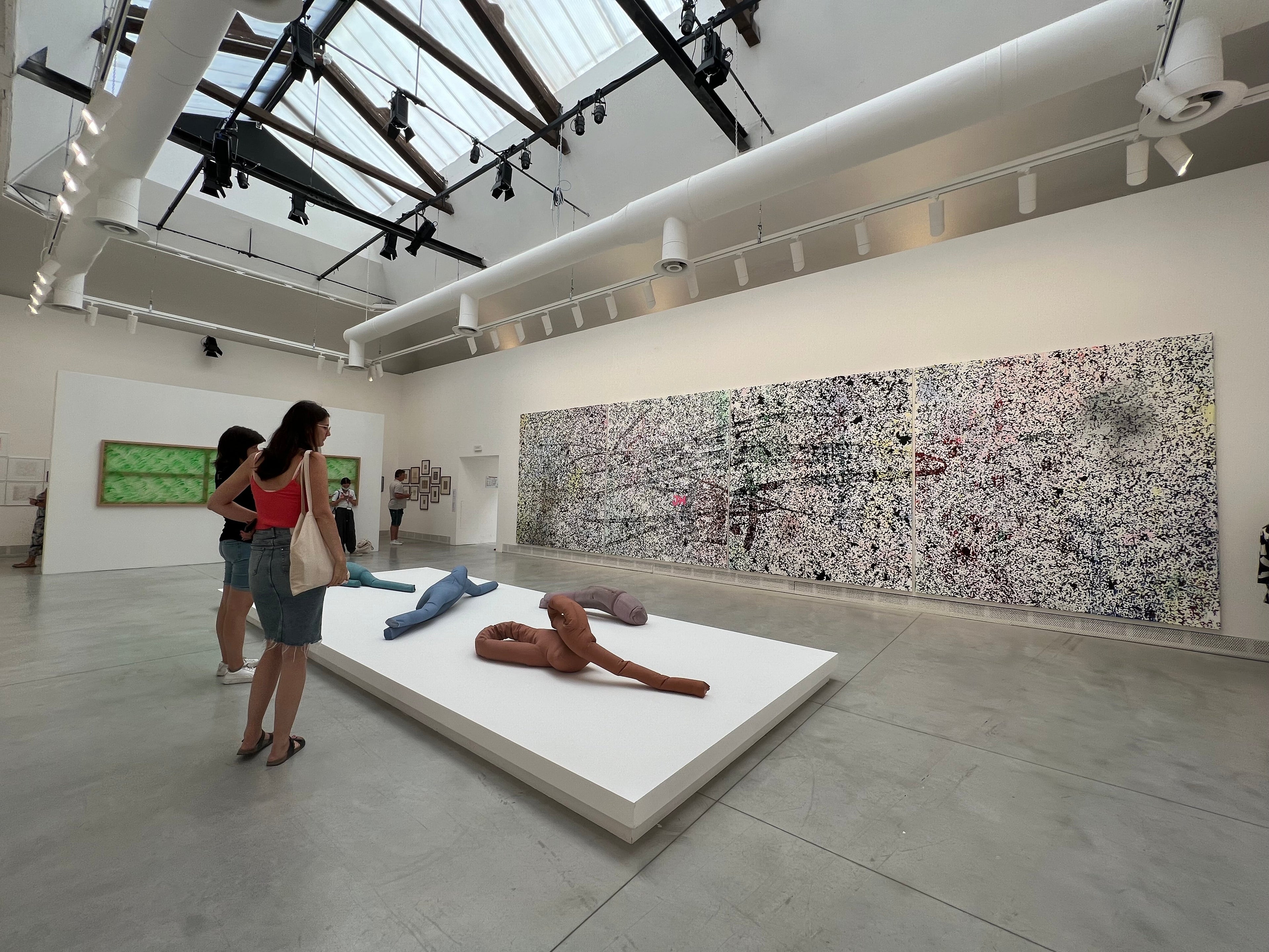 girl looking at art exhibit, Piper Press photo