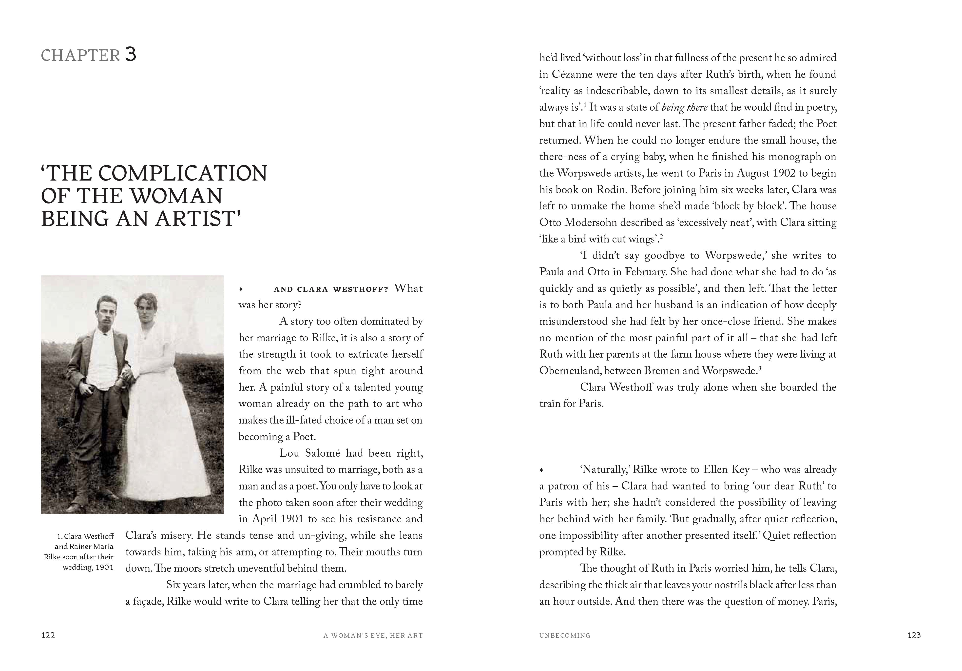 A Woman's Eye, Her Art inside page