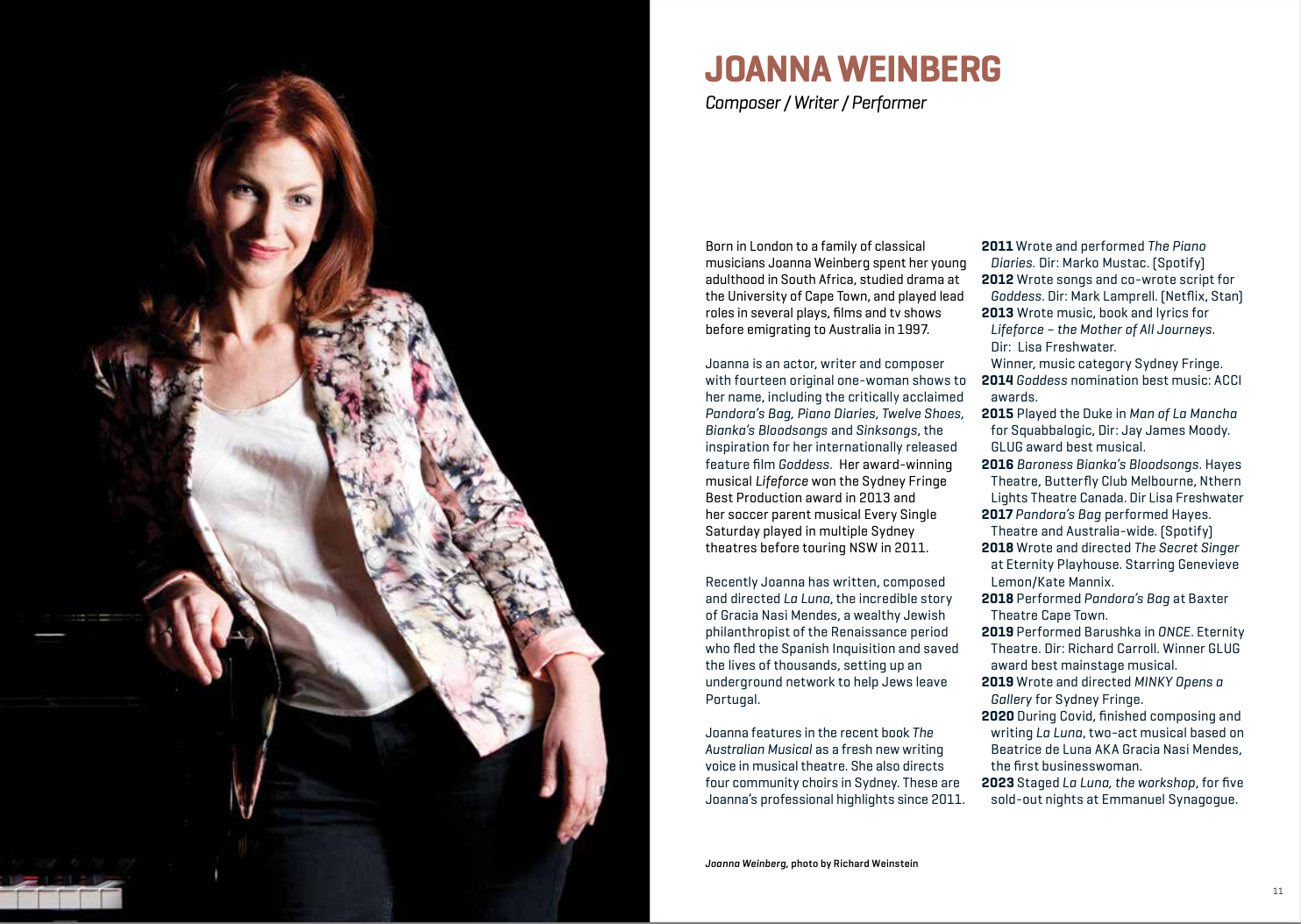 About the Millers Point Song Book - Joanna Weinberg