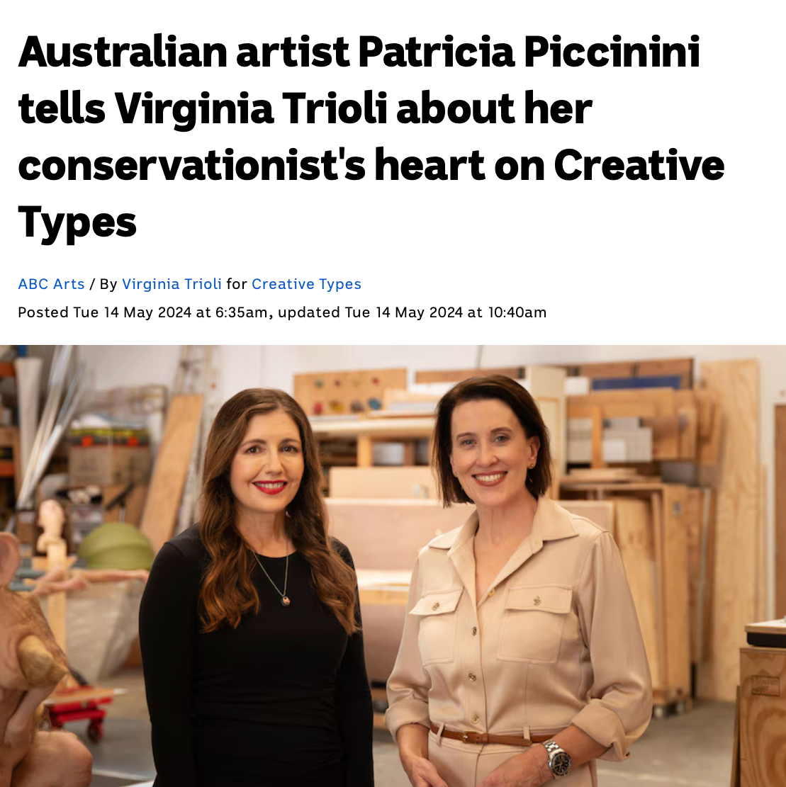 Patricia Piccinini featured on ABC TV Creative Types