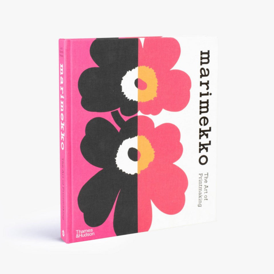 Marimekko notebook with floral design on a white background