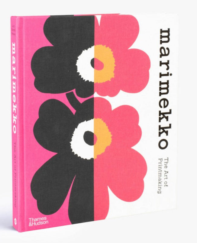 Marimekko notebook with floral design on a white background