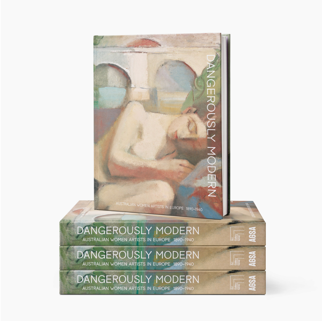 Dangerously Modern: Australian Women Artists in Europe 1890 to 1940 pile of books