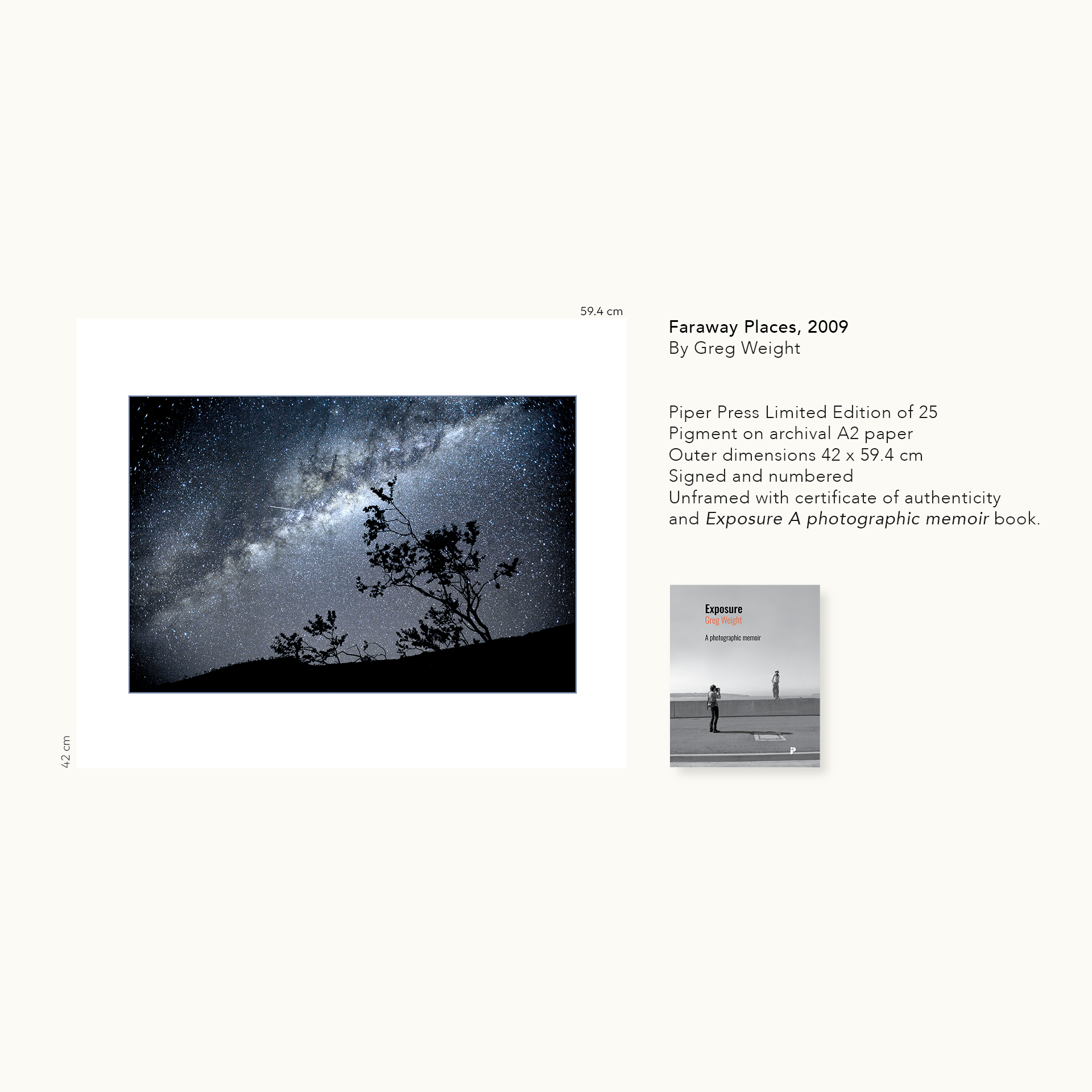 Exposure: A photographic memoir + Faraway Places 2009 Limited Edition Print